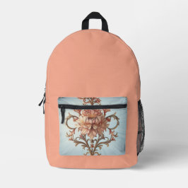 Baroque Rose   Bedruckter Rucksack