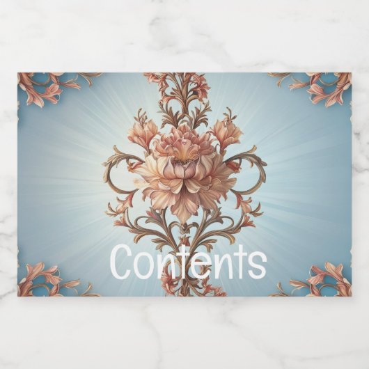 Baroque Rose Lebensmitteletikett (Einzelnes Label)