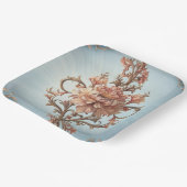 Baroque Rose Paper Plate Pappteller (Gewinkelt)