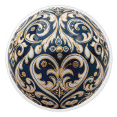 Baroque Royal Midnight Keramik Knoblauch Pull Keramikknauf (Vorderseite)