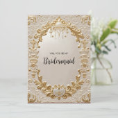 Baroque Royale Invitation Suite: Gilded Grandeur Einladung (Stehend Vorderseite)