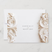 Baroque RSVP Card for Wedding Einladung (Rückseite)