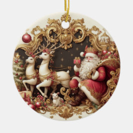 Baroque Santa Claus Keramik Ornament