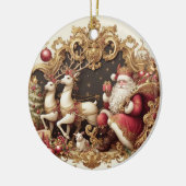 Baroque Santa Claus Keramik Ornament (Links)