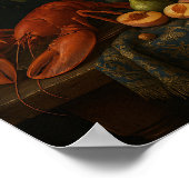Baroque Still Life with Fruit and Lobster Poster (Ecke)