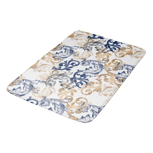 Baroque-Style Retro Classic Pattern Badematte (Schrägansicht)