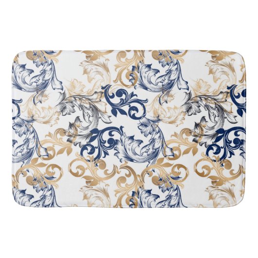 Baroque-Style Retro Classic Pattern  Badematte (Vorderseite)