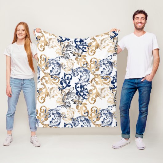 Baroque-Style Retro Classic Pattern  Fleecedecke (Beispiel)
