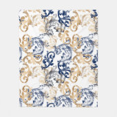 Baroque-Style Retro Classic Pattern  Fleecedecke (Vorderseite)
