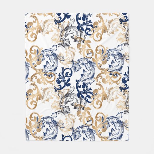Baroque-Style Retro Classic Pattern Fleecedecke (Vorderseite)