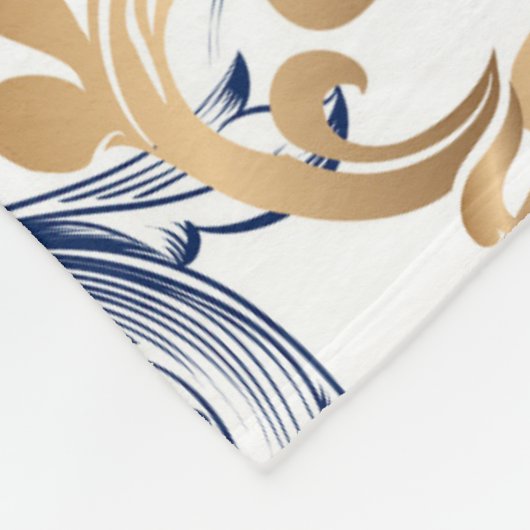 Baroque-Style Retro Classic Pattern  Fleecedecke (Ecke)