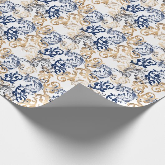 Baroque-Style Retro Classic Pattern  Geschenkpapier (Ecke)