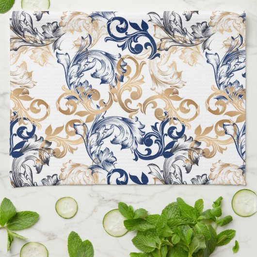 Baroque-Style Retro Classic Pattern Geschirrtuch (Gefaltet)