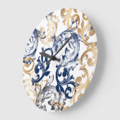 Baroque-Style Retro Classic Pattern  Große Wanduhr (Winkel)