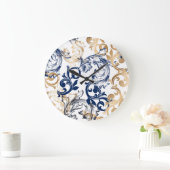 Baroque-Style Retro Classic Pattern  Große Wanduhr (Zuhause)