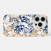 Baroque-Style Retro Classic Pattern  iPhone Hülle (Rückseite (Horizontal))