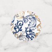 Baroque-Style Retro Classic Pattern  Konfetti (Klein Vorderseite)