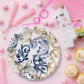 Baroque-Style Retro Classic Pattern  Pappteller (Party)