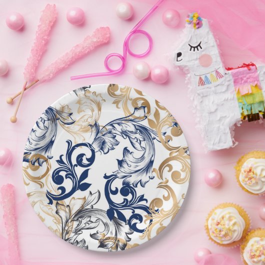 Baroque-Style Retro Classic Pattern Pappteller (Party)