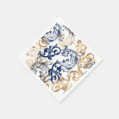Baroque-Style Retro Classic Pattern  Serviette (Ecke)