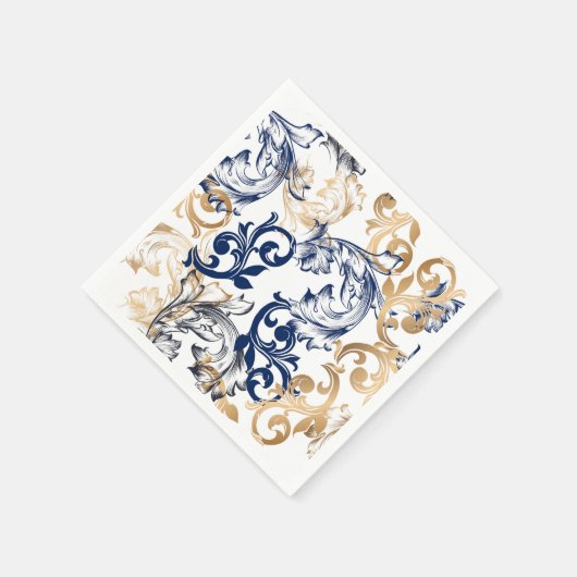 Baroque-Style Retro Classic Pattern  Serviette (Ecke)