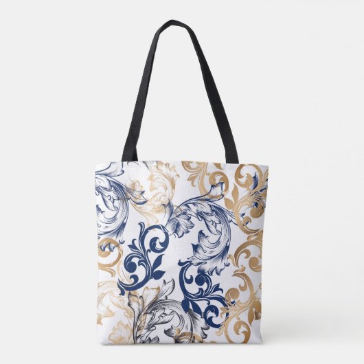 Baroque-Style Retro Classic Pattern  Tasche (Rückseite)