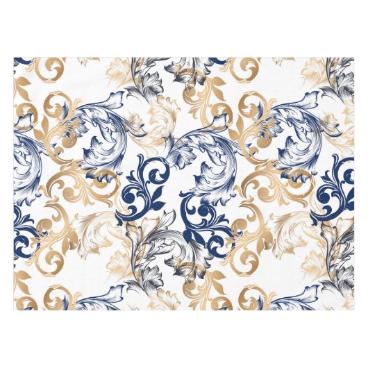 Baroque-Style Retro Classic Pattern  Tischdecke (Vorderseite (Horizontal))