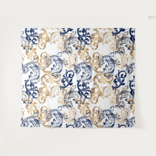 Baroque-Style Retro Classic Pattern  Wandteppich (Vorderseite (Horizontal))