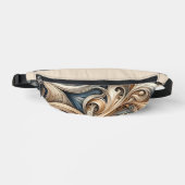 Baroque Swirl Pattern in Blue & Gold Bauchtasche (Vorderseite)