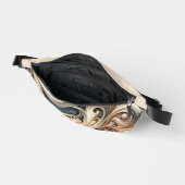 Baroque Swirl Pattern in Blue & Gold Bauchtasche (Offen)