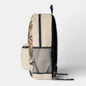 Baroque Swirl Pattern in Blue & Gold Bedruckter Rucksack (Rechts)
