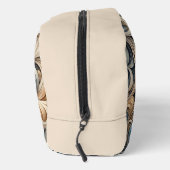 Baroque Swirl Pattern in Blue & Gold Waschbeutel (Rechts)