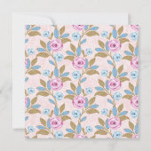 Baroque Versaille Marie Antoinette Floral Pastel Einladung (Rückseite)