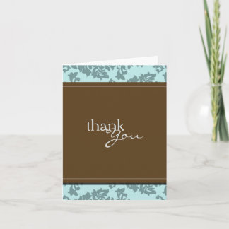 Baroque Vintag Aqua Blue Danke Karte
