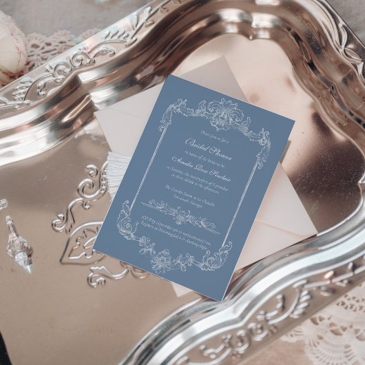 Baroque Vintage Damask Bridal Shower Invitation Einladung