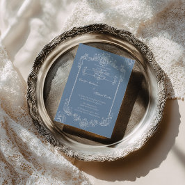 Baroque Vintage Damask Wedding Einladung