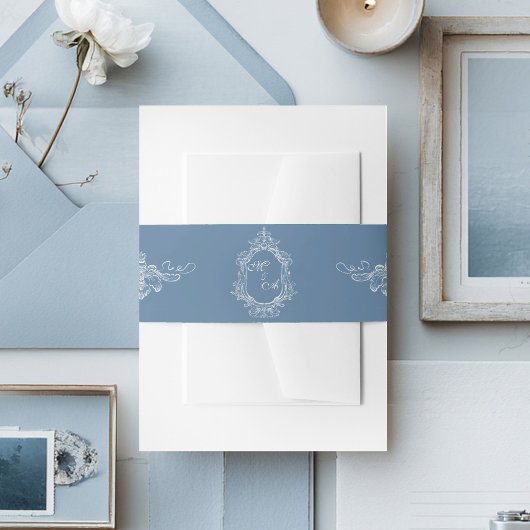 Baroque Vintage Damask Wedding  Einladungsbanderole