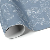 Baroque Vintage Damask Wedding Geschenkpapier (Rolleneckpunkt)