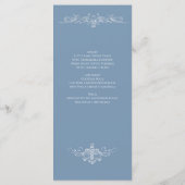 Baroque Vintage Damask Wedding Menükarte (Rückseite)