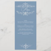 Baroque Vintage Damask Wedding Menükarte (Vorderseite)