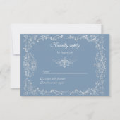 Baroque Vintage Damask Wedding Response Card RSVP Karte (Vorderseite)