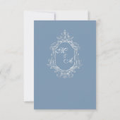 Baroque Vintage Damask Wedding Response Card RSVP Karte (Rückseite)