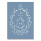 Baroque Vintage Damask Wedding Tischnummer (Vorderseite)