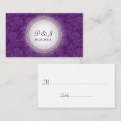 Baroque Violet Plaque Besondere Anlass Platzkarte (Vorne/Hinten)