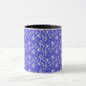 Baroque wallpaper - blue Flower Pattern Tasse (Zentrum)