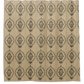 Baroque Wallpaper Sepia Duschvorhang (Vorderseite)
