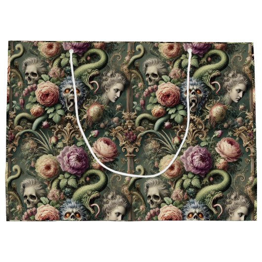Baroquing Boundaries - Gotisch Viktorianisch Große Geschenktüte (Rückseite)