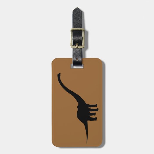 Barosaurus Dino Dinosaur Gepäckanhänger (Vorderseite vertikal)