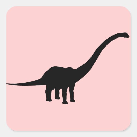 Barosaurus Dino Dinosaur Quadratischer Aufkleber (Vorderseite)