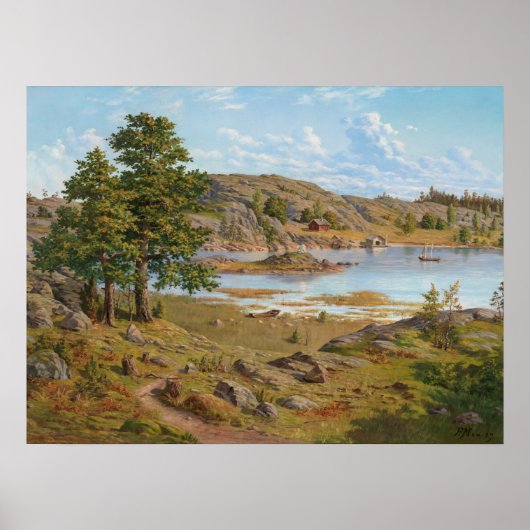 Barösund, Landschaft Poster (Vorne)